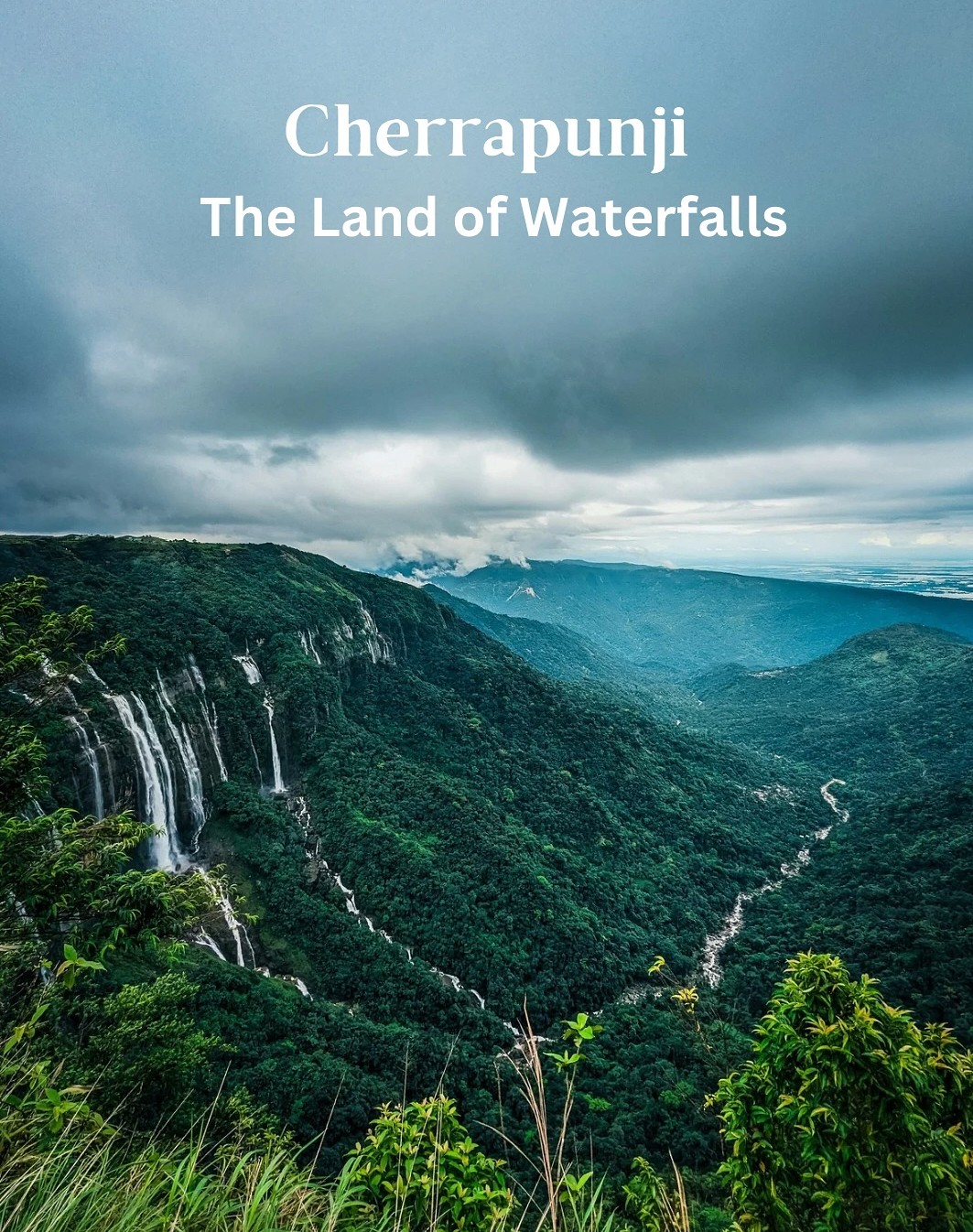 7 Sister waterfalls Cherapunjee